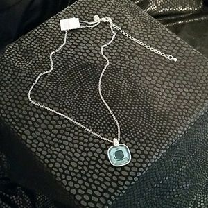 Lia Sophia necklace, blue and silver